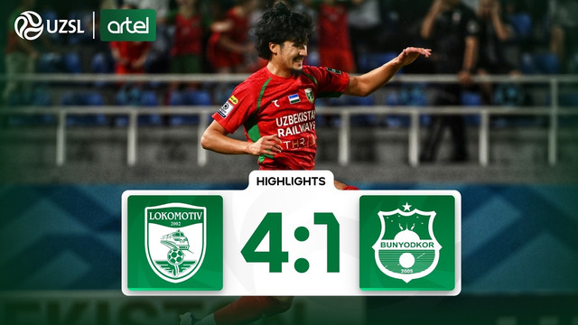 Superliga 19-tur. Lokomotiv – Bunyodkor bahsida kiritilgan gollar va xavfli vaziyatlar (Highlights)