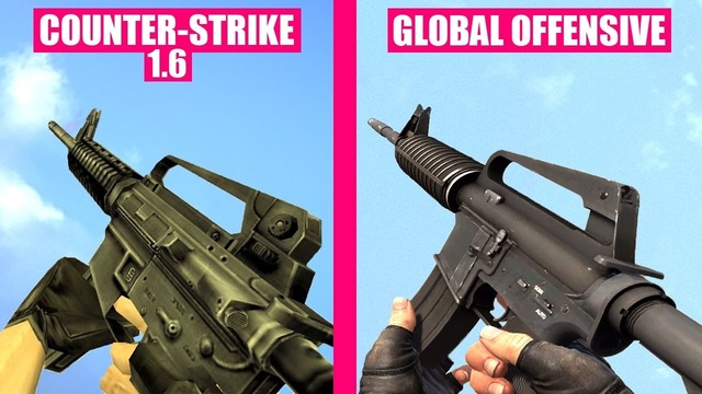 Counter-Strike Global Offensive Gun Sounds vs Counter-Strike 1.6