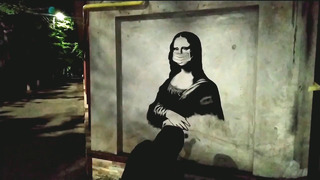 Street art в Ташкенте Мона Лиза By inkUZart
