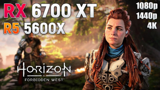 Horizon Forbidden West: RX 6700 XT + Ryzen 5600X | 1080p | 1440p | 4K