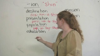 English Pronunciation – Words ending with ION