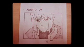 Нарисованный Minato из Naruto