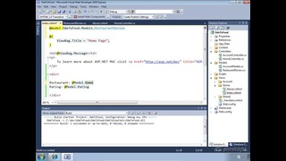 ASP.NET MVC 3 1.06 – Adding a Model