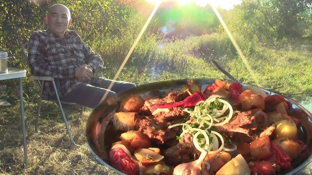 БАСМА узбекская в казане на природе