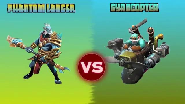 Dota 2 battle – Gyrocopter vs Phantom Lancer