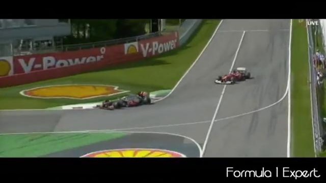 Льюис Хэмильтон обгоняет Фернандо Алонсо на Гран-при Канады Формулы-1 2012