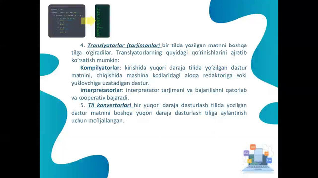 6-MA’RUZA: Dasturlash tizimlari va turlari