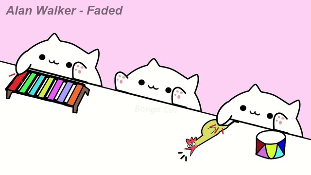 Bongo Cat plays "Alan Walker – Faded"