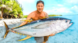 Giant Tuna Catch And Cook With My Island Family