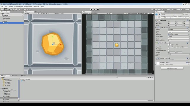 6. 2D UFO Game – PickUp obyektlarini yaratish [6-9]