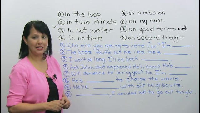 8 Easy English Idioms with IN and ON