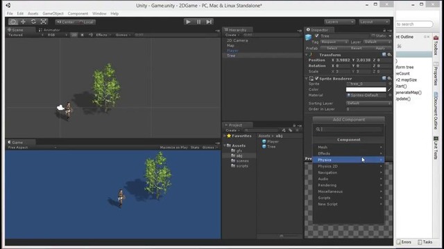 Создаем игру на Unity #6 – Случайный Размер Деревьев