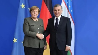 Shavkat Mirziyoyev Germaniyada Angela Merkel bilan uchrashdi