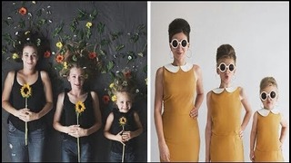 Мама двоих дочерей делает фотографии в одинаковой одежде