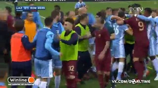 Потасовка в матче Лацио – Рома
