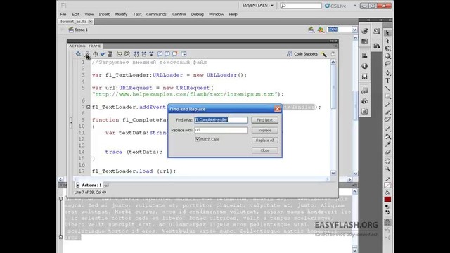 1.6 Полезные функции панели actionscript