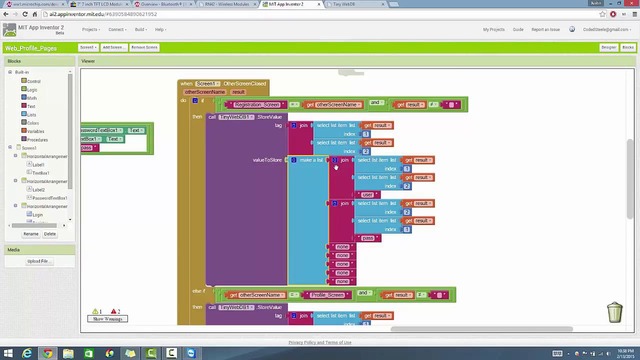 AppInventor-Tutorial #9 – Web Login – Profile Pages