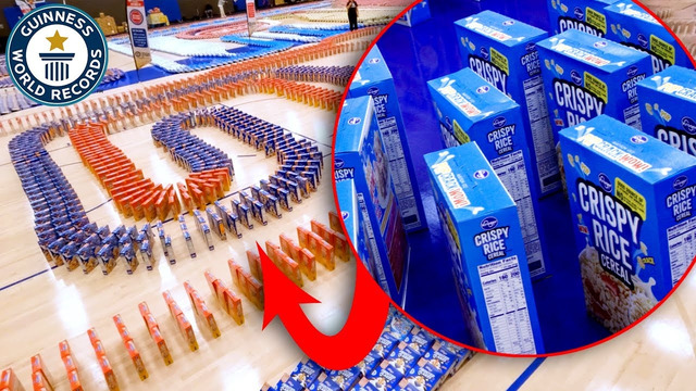 Longest Cereal Box Domino Topple – Guinness World Records
