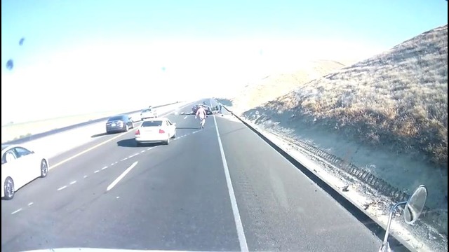 Highway Crash Tires Popping Under Pressure