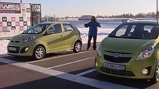 Chevrolet Spark vs Kia Picanto Часть 2 / Авто плюс – Наши тесты (эфир 24.02.2012)