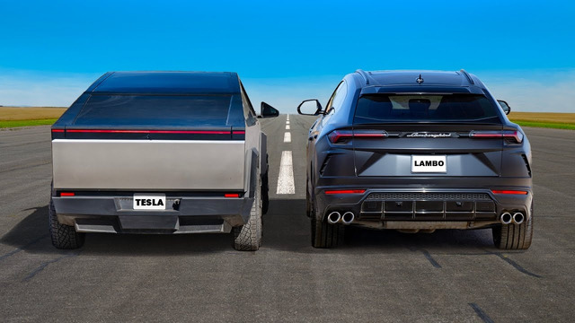 Tesla Cybertruck против Lamborghini Urus: ГОНКА