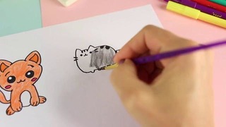 KAWAII рисунки | КАВАЙНЫЕ КОТИКИ как нарисовать | Уроки рисования
