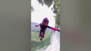 Person Performs Amazing Base Jumps across Spain