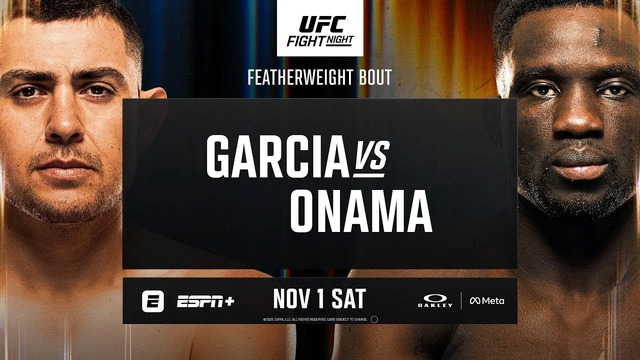 UFC Fight Night 263: Garcia vs. Onama (ПОЛНЫЙ КАРД) 02.11.2025 | Стив Гарсия — Дэвид Онама