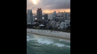 Вид с вертолёта на Miami beach