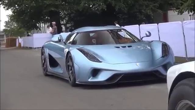 LOUD 1800HP Koenigsegg Regera start up, driving and spoiler