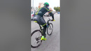 Paralympic Athlete Pedals Bicycle