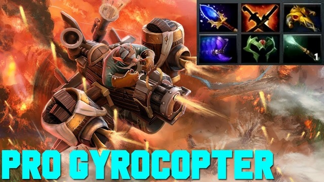 Dota 2 gyrocopter pro gameplay (19.02.2019)