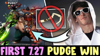 Dendi PUDGE on STREAM with voice — FIRST WIN in 7.27