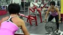 Dana Linn bailey trains back at Golds in NC (480p)