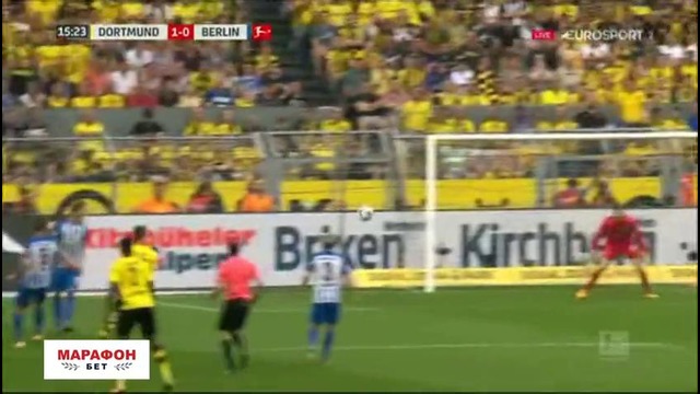 Боруссия Д – Герта | Немецкая Бундеслига 2017/18 | 2-й тур | Обзор матча