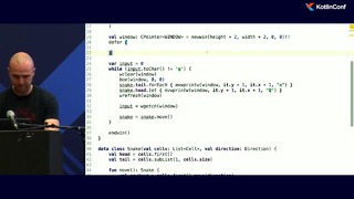 KotlinConf 2018 – Live Coding Kotlin Native Snake by Dmitry Kandalov