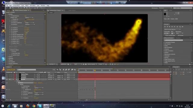 Adobe After Effects – Particle path with Optical flares, smoke TUTORIAL
