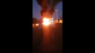 В Ташкенте сгорел грузовик MAN