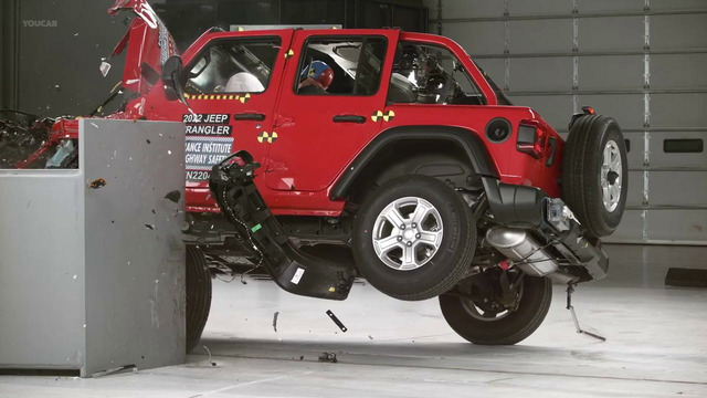 2022 Jeep Wrangler CRASH TEST FAIL (ONCE AGAIN) Roll Over During Small Overlap Crash Test