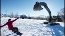 Track Hoe Snowboarding! devinsupertramp