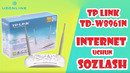 Tp link td w8961n routerini internetga sozlash. настройка модем роутера tp link td w8961n к uzonline
