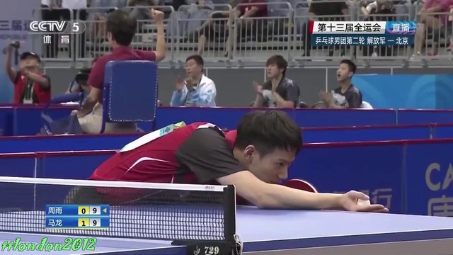 Ma Long vs Zhou Yu (2017 Chinese National Games)