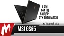 [Железный Цех] Почти идеал – MSI GS65 на i7-8850H. Игромания