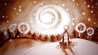 Зимняя сказка Тори Воробьева & Alizbar Celtic harp Sand Art Кельтская арфа Песочная анимация