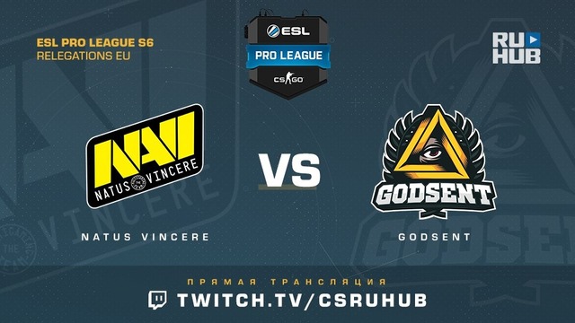 ESL Pro League S6 – Natus Vincere vs GODSENT (Game 1, Relegations EU)