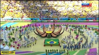 Jennifer Lopez и Pitbul на Церемонии открытия Чемпионата Мира 2014