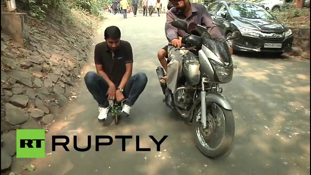 В Индии представили самый маленький в мире электромотоцикл