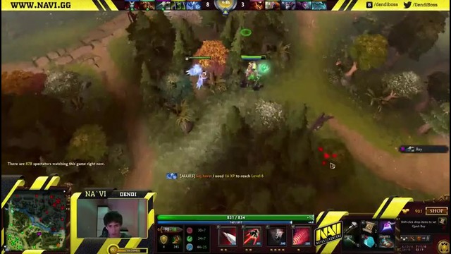 Dota 2 Stream Na`Vi Dendi playing Queen of Pain (Gameplay & Commentary)