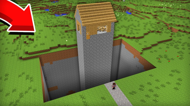 Я СЛУЧАЙНО ОТКОПАЛ НЕБОСКРЁБ В МАЙНКРАФТ 100% ТРОЛЛИНГ ЛОВУШКА MINECRAFT КОМПОТ