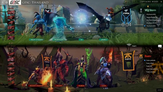 Полуфинал Fnatic vs VGJ.Storm Game 2 BO3 GESC Thailand Dota 2 Minor 12.05.2018